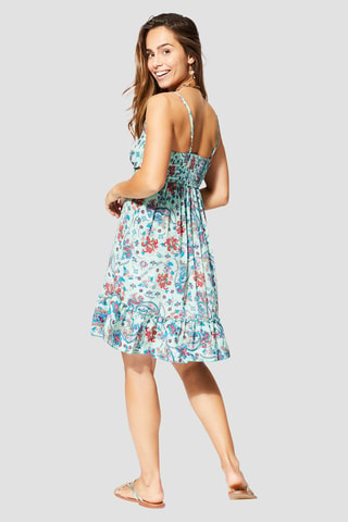 Jurk met Ruches - Blauw - Blauw