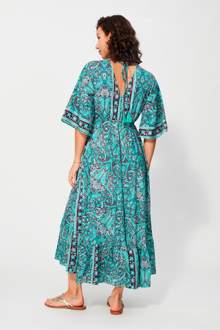 Robe longue Turquoise - Violet