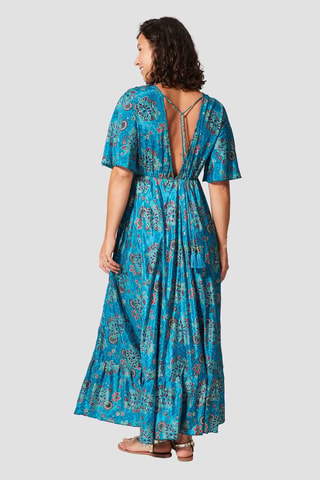 Robe longue - Bleu - Bleu