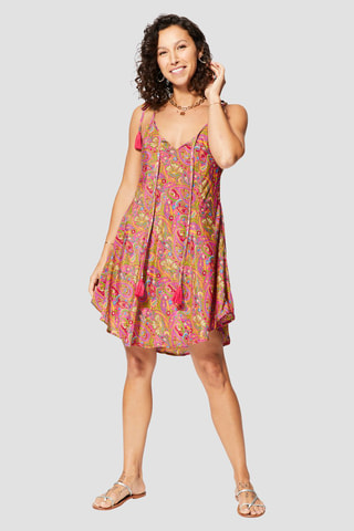 Robe volantée - Rose - Rose