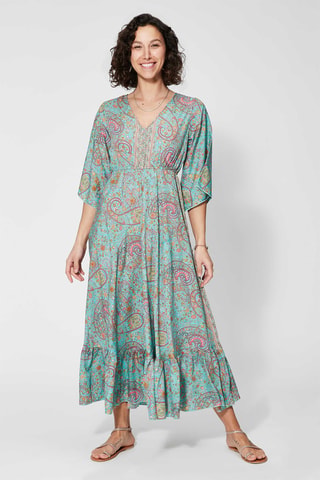 Robe longue - Bleu
