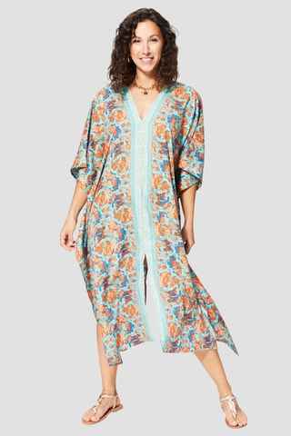 Kaftan - Blauw en oranje