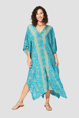 Kaftan - Blauw en geel