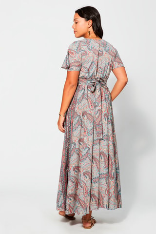 Robe longue - Rose et gris