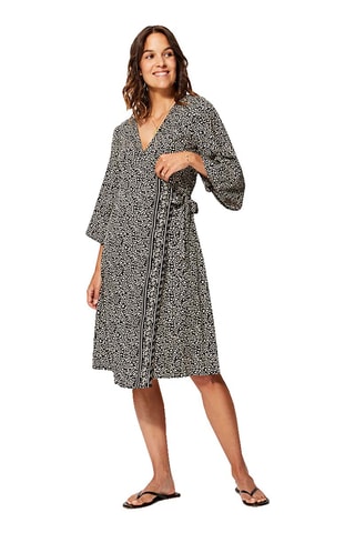 Robe portefeuille - Noir
