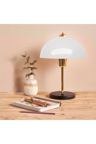 Lampe à poser LED Ayd - Blanc et doré - 15 W