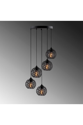 Suspension Fellini - Noir - 5 x 40 W