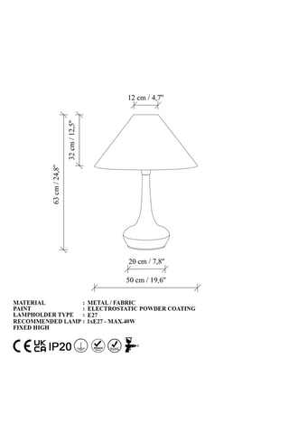 Lampe à poser - Noir - 40 W