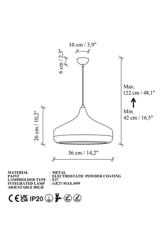 Suspension - Doré - 40 W