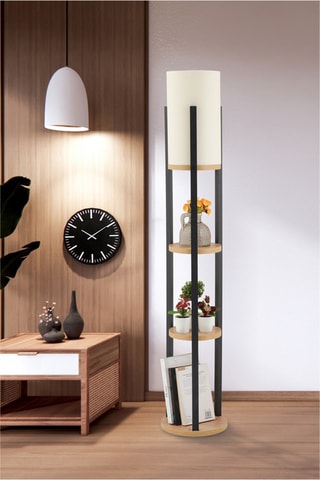 Lampadaire Circle Nora - Noir - 45-60 W