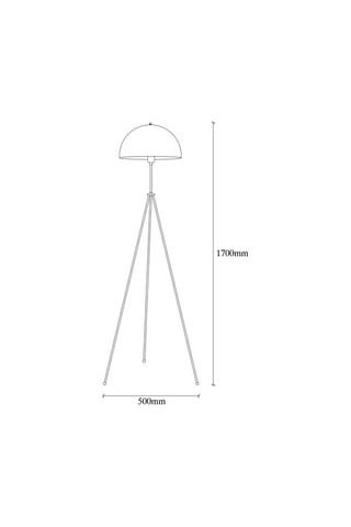Lampadaire trépied - Doré - 40 W