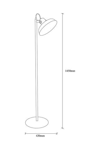 Lampadaire Lik - Noir et doré - 40 W - 145 cm