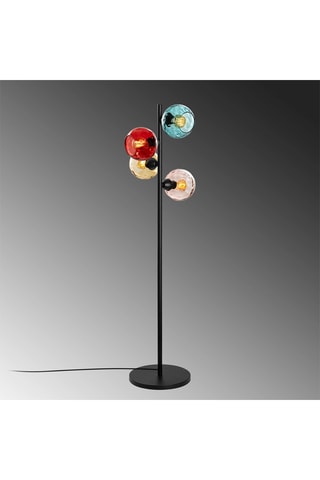 Lampadaire Benek - Noir - 4 x 40 W