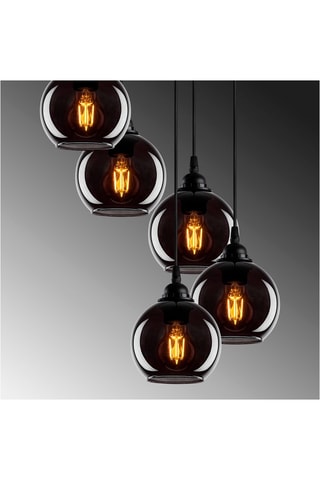 Lampadario Smoked - Nero - 5 x 40 W