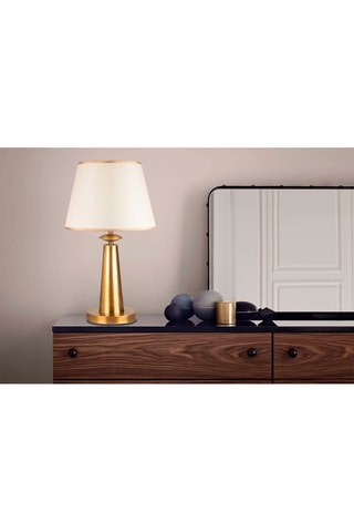 Lampe à poser Pardo - Doré et blanc - 100 W
