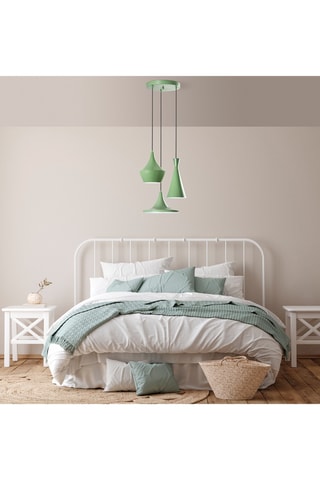 3 suspensions Tom - Menthe - 40 W -  45 x 45 x 19 cm