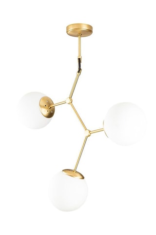 Suspension Damar Doré et blanc - 3 x 100 W
