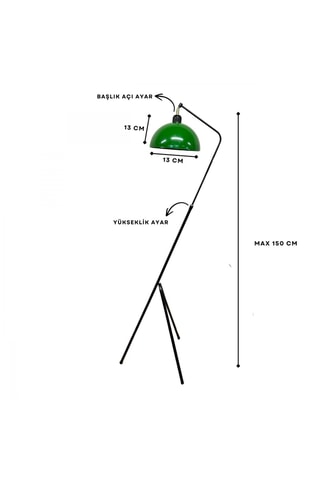 Lampadaire trépied - Vert - 40 W