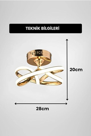 Plafonnier LED - Doré