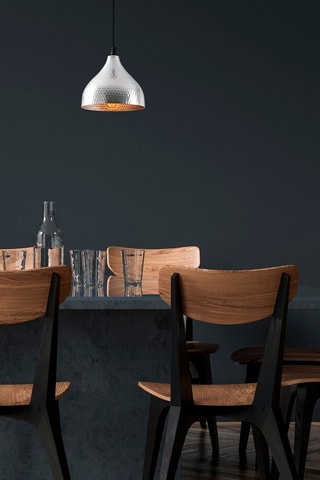 Lampadario Tattoo - Nero e argentato - 40 W
