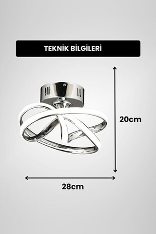 Plafonnier LED - Argenté