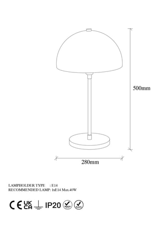 Lampada da tavolo Varzan - Dorato - 40 W