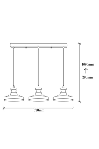 Lampadario Berceste - Dorato e nero - 3 x 40 W 