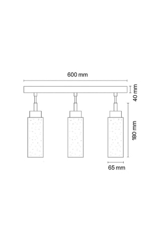 Suspension en travertin avec revêtement en bois - Naturel - 3 x 10 W