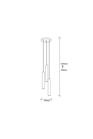 Suspension Tempo - Doré - 3 x 40 W