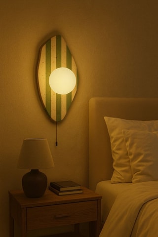 Applique murale en travertin - Beige et vert - 10 W