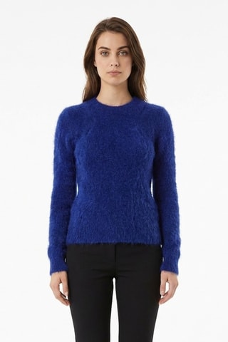 Maglia in kid mohair e lana - Blu