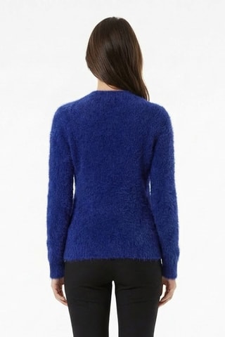 Maglia in kid mohair e lana - Blu