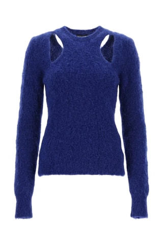 Maglia in kid mohair e lana - Blu