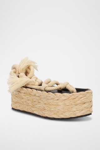Sandali platform - Beige