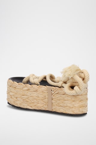 Sandali platform - Beige