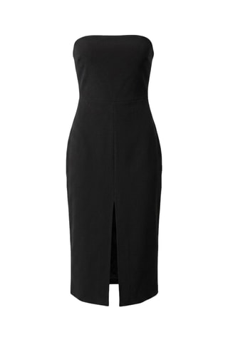 Abito midi in canapa - Nero