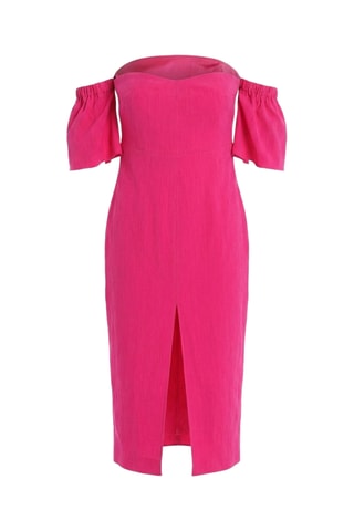 Abito midi in canapa - Rosa