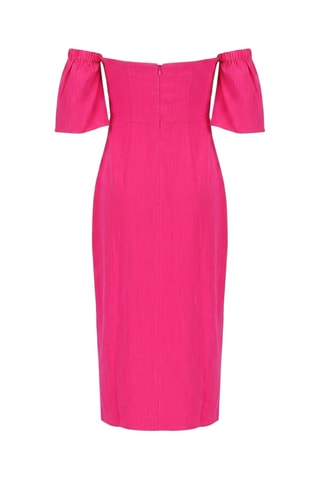 Abito midi in canapa - Rosa