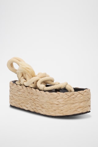 Sandali platform - Beige