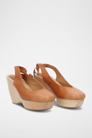 Sabot in pelle di vitello - Beige