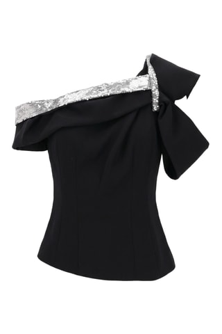 Top in lana - Nero