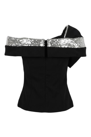 Top in lana - Nero