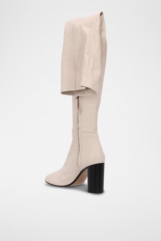 Overknee in pelle d’agnello - Beige