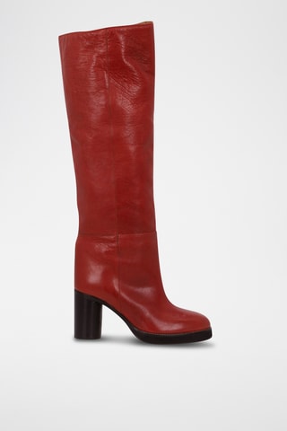 Stivali in pelle di vitello - Rosso