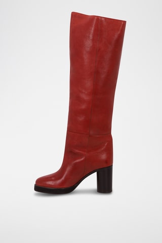 Stivali in pelle di vitello - Rosso
