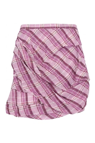 Gonna drappeggiata a vita alta - Rosa