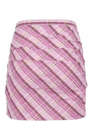 Gonna drappeggiata a vita alta - Rosa