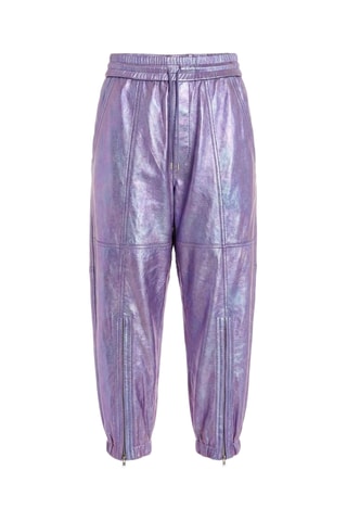 Pantaloni in pelle d’agnello - Viola