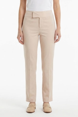 Pantaloni a vita alta - Ecrù