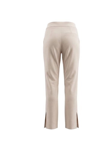 Pantaloni a vita alta - Ecrù
